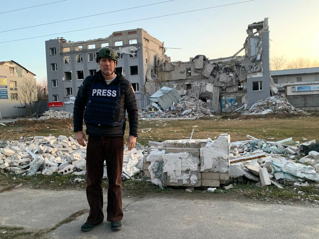 Sander de Kramer in Oekraïne.