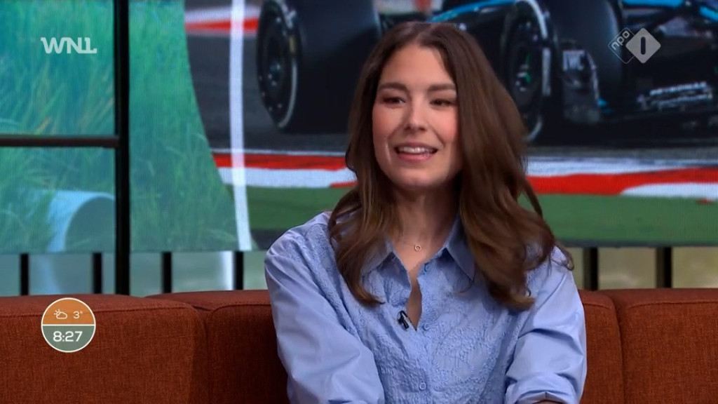 Journalist Amber Brantsen in Goedemorgen Nederland op NPO1.