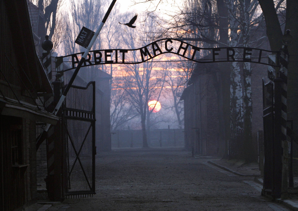 De ingang van voormalig concentratiekamp Auschwitz.
