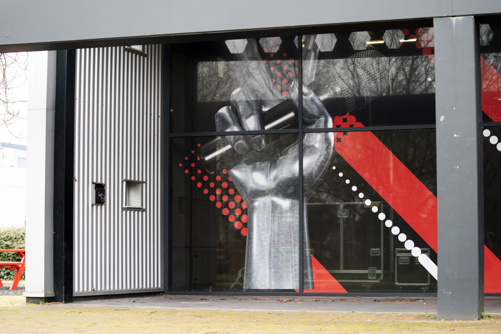 Exterieur van Studio 22 op het Mediapark, waar The Voice of Holland gefilmd werd.