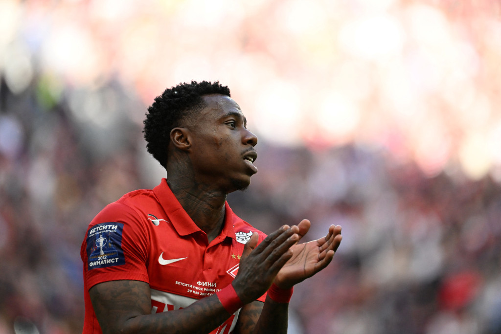 Quincy Promes als speler van Spartak Moskou.