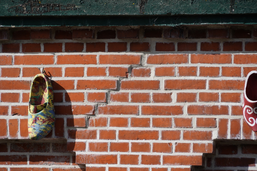 Aardbevingsschade in Groningen.