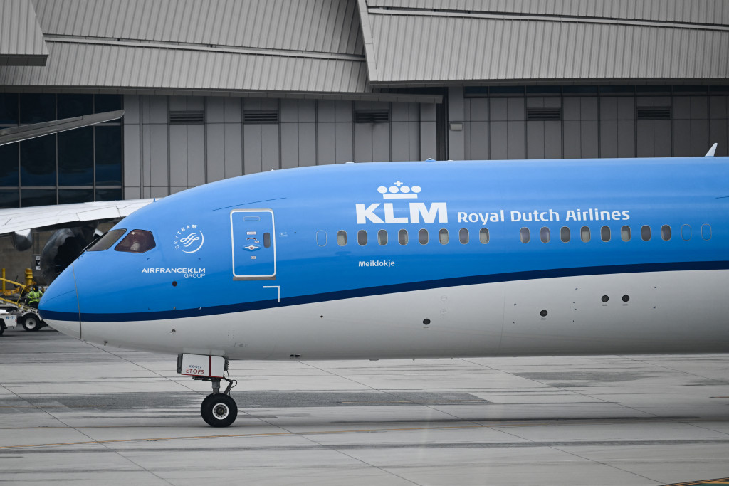 Een Boeing 787 van KLM.