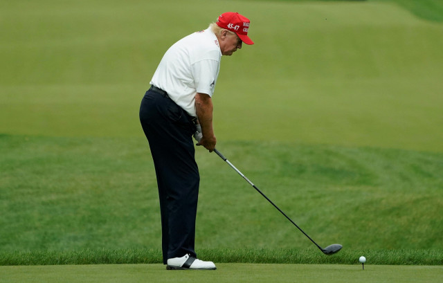 Trump op de golfbaan