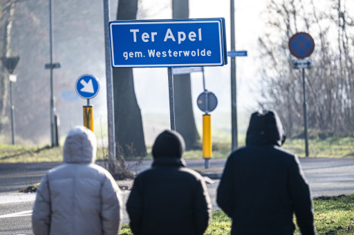 Asielzoekers in Ter Apel.