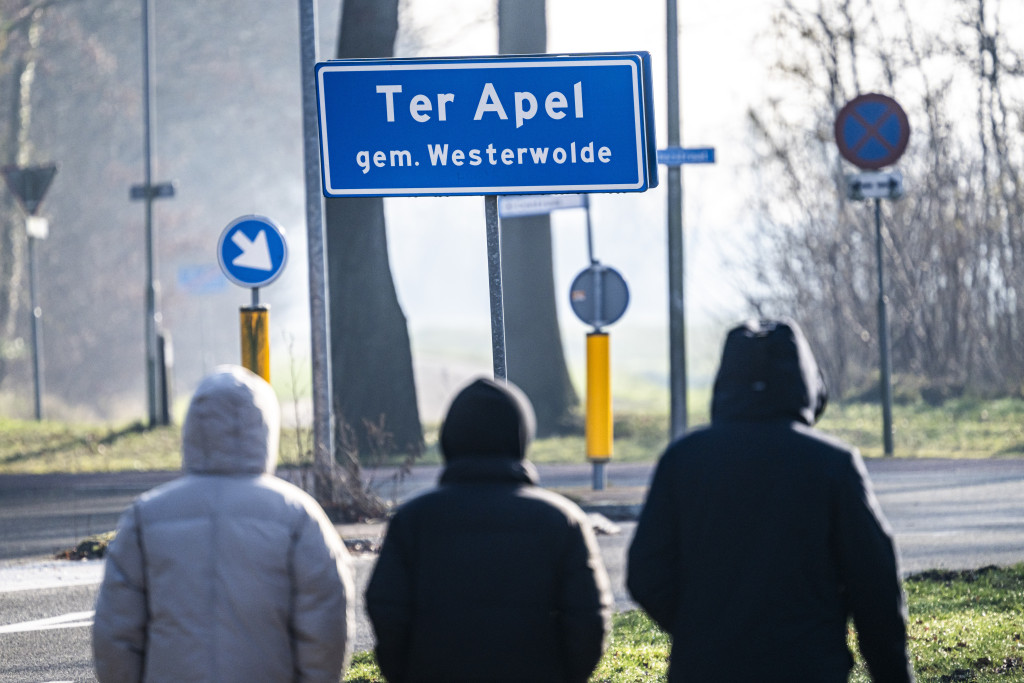 Asielzoekers in Ter Apel.