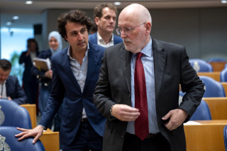Frans Timmermans en Jesse Klaver.