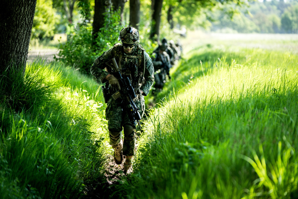 Amerikaanse militairen tijdens een oefening in Nederland.