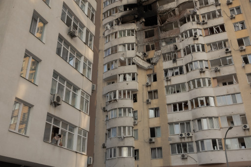 Daags na de nachtelijke aanval op Kiev.