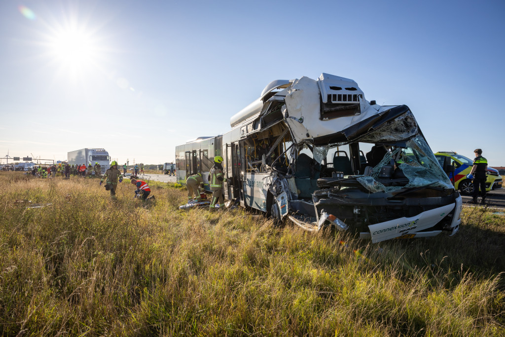 De nasleep van de botsing.