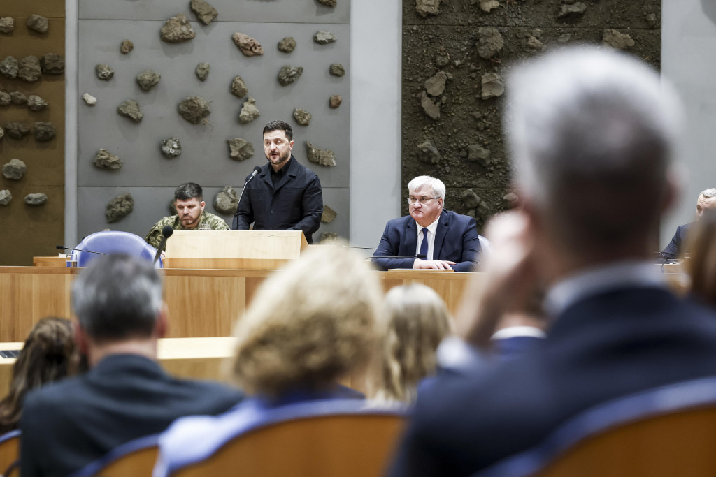Zelensky in de Tweede Kamer.