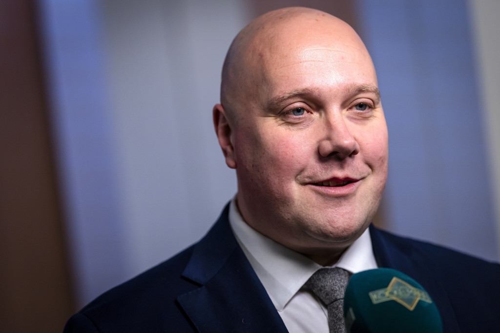 Thierry Aartsen, minister van Werk en Participatie, na afloop van de wekelijkse ministerraad.