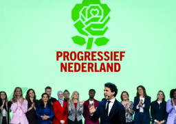Partijleider Jesse Klaver tijdens de lancering van de nieuwe partijnaam voor de fusie van GroenLinks en PvdA.