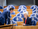 Joost Eerdmans (JA21) en Geert Wilders (PVV).