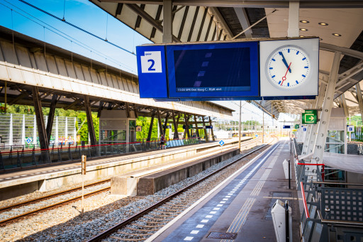 Een leeg spoor op Rotterdam Centraal.
