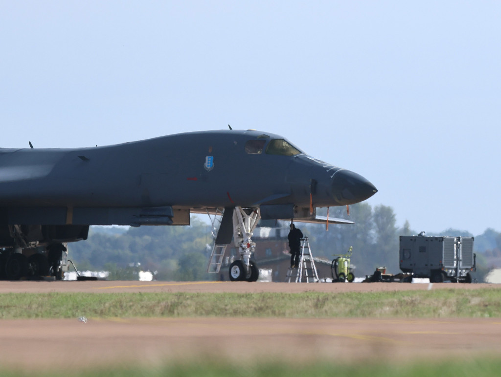 Amerikaanse bommenwerper op RAF Fairford.
