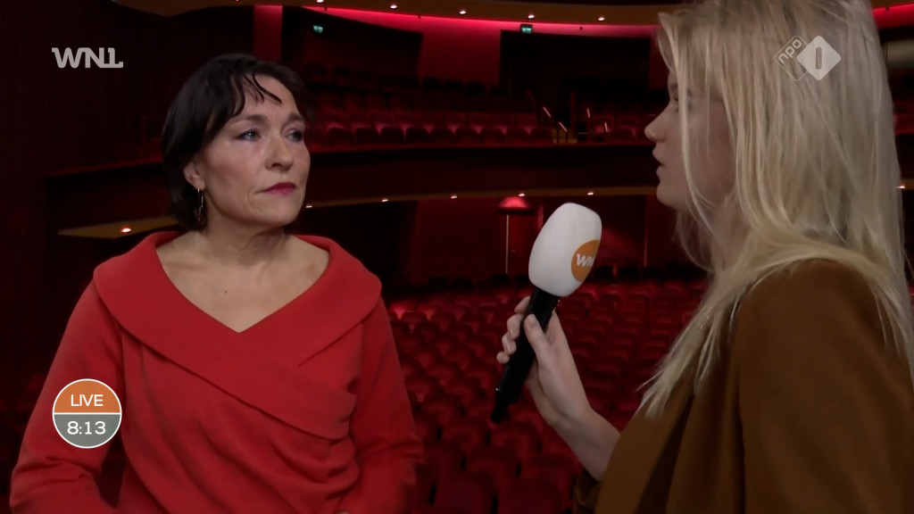 Gedeputeerde Mijnbouwschade van provincie Limburg Elianne Demollin-Schneiders in Goedemorgen Nederland op NPO 1.