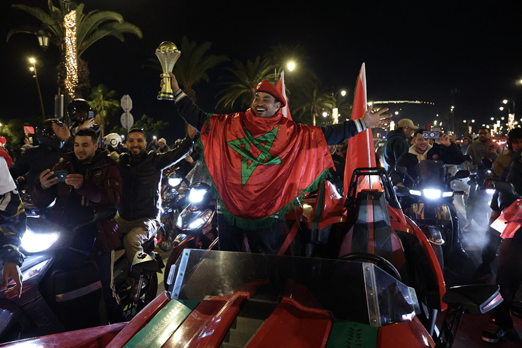 Supporters van Marokko.