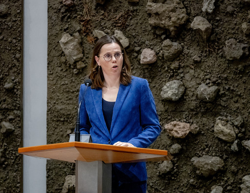 Mirjam Bikker (ChristenUnie) tijdens een debat in de Tweede Kamer.