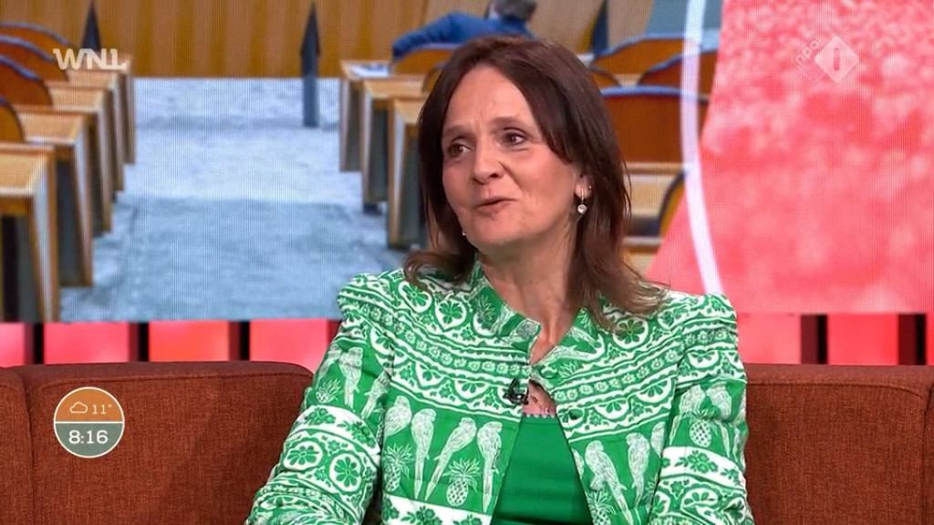 NSC-leider Nicolien van Vroonhoven in Goedemorgen Nederland op NPO 1.