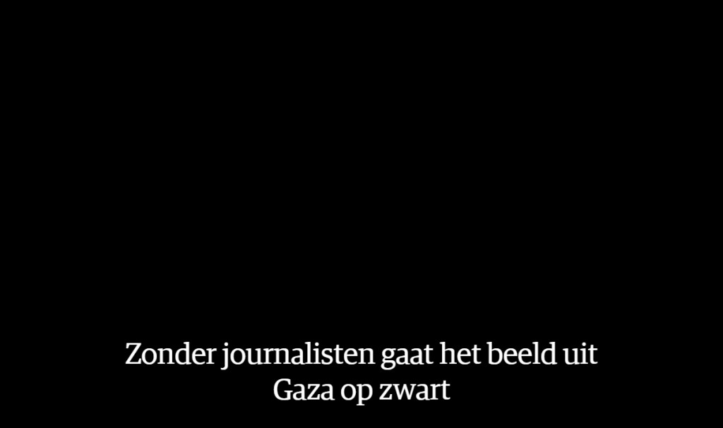 NRC doet mee aan de actie tegen gedode journalisten in Gaza.