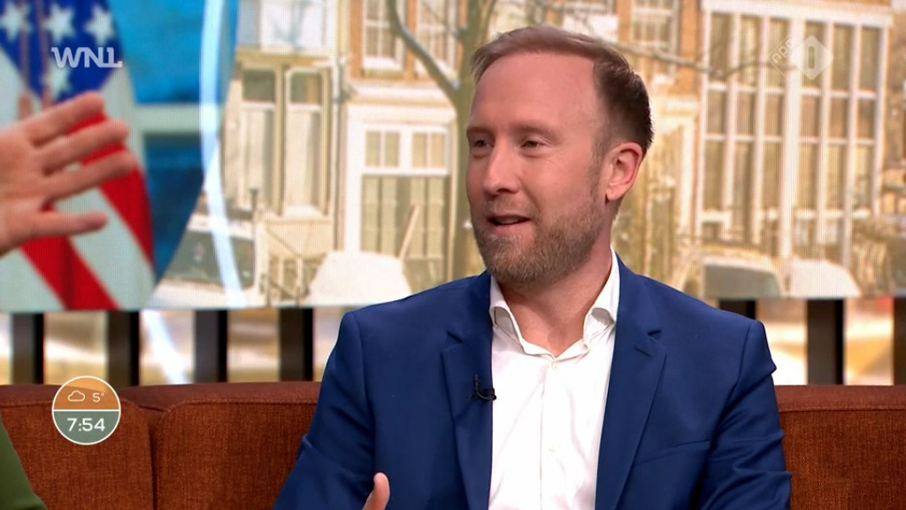 Amerikakenner Raymond Mens in Goedemorgen Nederland op NPO 1.