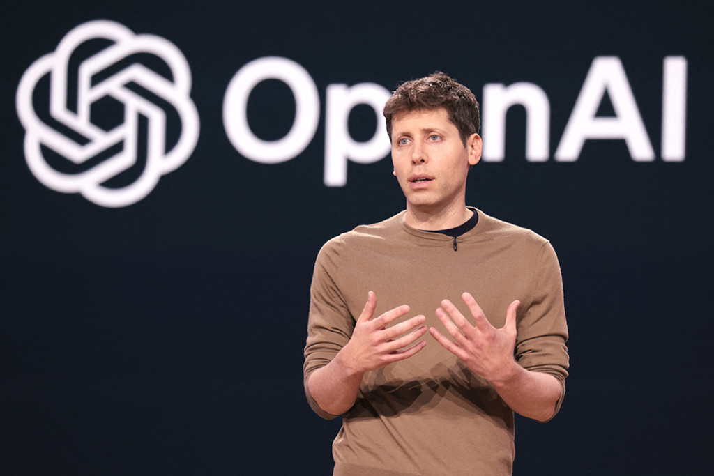 CEO van OpenAI Sam Altman tijdens een Microsoft-conferentie in 2024.