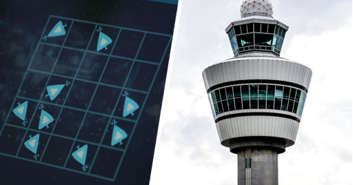 Luchtverkeersleiding op Schiphol Airport.
