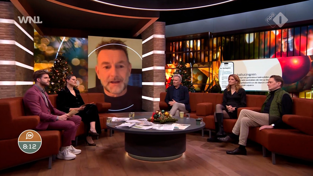 Kluun en studio van Goedemorgen Nederland.