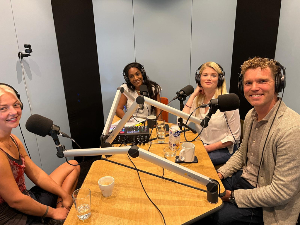 Van links naar rechts: Mara Hanna Voss, Menen Seijkens, José Menzinga en Rogier Havelaar.